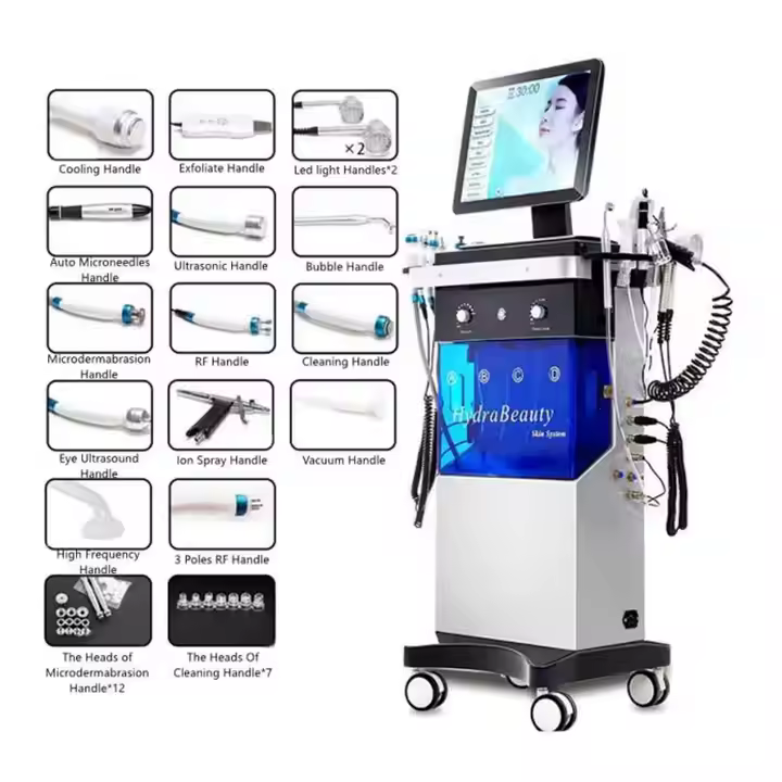 Heart 14 in 1 Hydra Machine Multifunction Microdermabrasion Facial Beauty Spa Master Reduce Oily Skin Promote Wound Healing