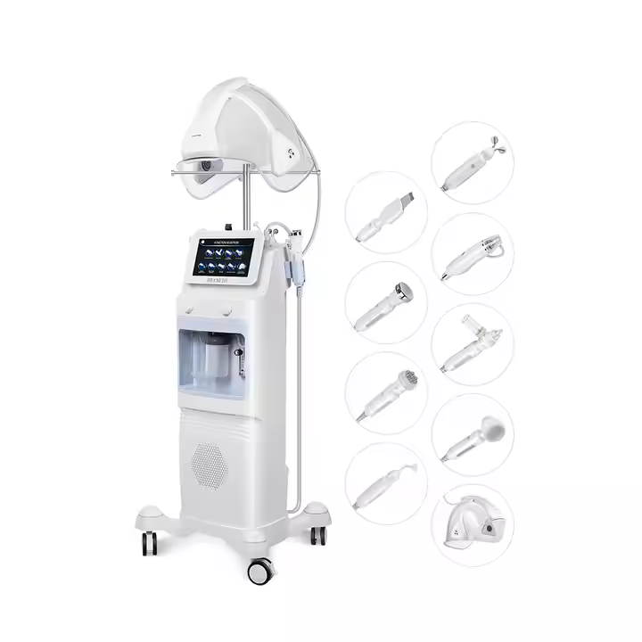 9in1 Hydro LEDsings Music Oxygen Dome Bubble Cleaning Visual Hydra Dermabrasion Facial Ledsings Therapy Oxygen Facial Machine