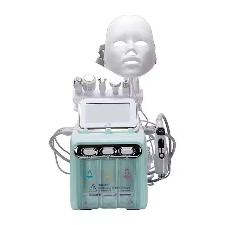 H2o2 Facial Hydra Machine 7 in1 Hyperbaric Oxygen Jet Small Bubbles Peel Cleaning Facial Skin Care Device Blackhead Remover