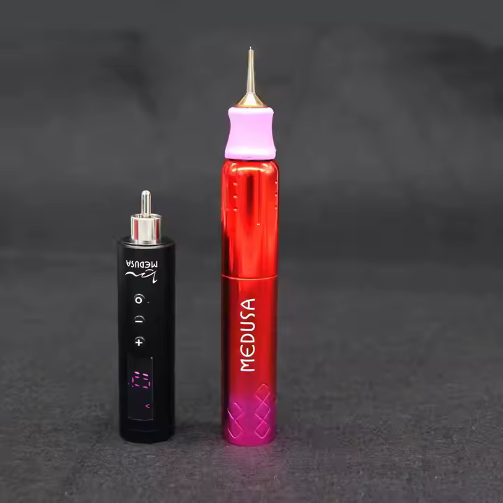 Wireless Rechargeable Professional MEDUSA Aluminum Permanent Makeup Machine PMU Machine Pen Gun for Body Art PMU Set